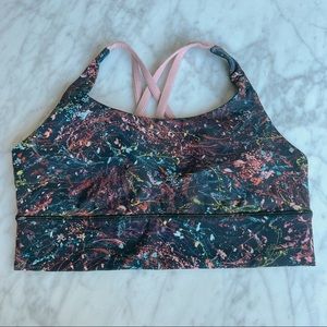 Lululemon long line energy bra size 8 floral